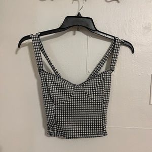 Black and White Crop Top